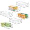 mDesign Wide Plastic Kitchen Pantry Cabinet Food Storage Bin Box, 6 Pack